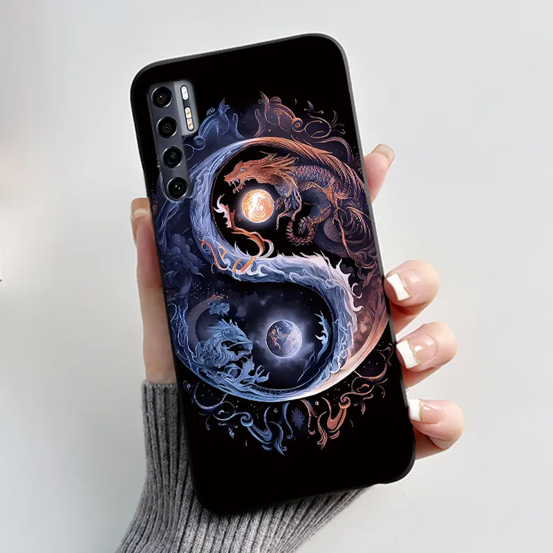 Stylish Shockproof Protective Phone Case with Fashionable Flower Pattern - Soft Black Cover