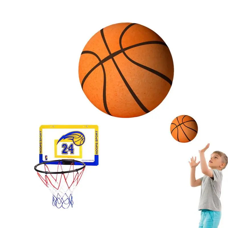 

Foam Basketball PU Basketball Ball Silent Ball High-Density Mute Basketball Soft Foam Ball For Game Kids Teens Adults Practice