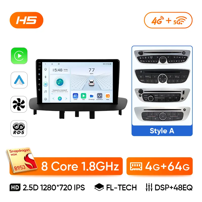 Ainavi Car Radio Multimedia Play For Renault Megane 3 Fluence Samsung SM3 2008-2014 Android13 Wireless Carplay Stereo DSP 48EQ - Image 10