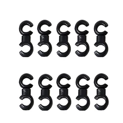 Bicycle Brake and Gear Cable Hose Guide Clip - Black Cycling Accessory (10pcs)