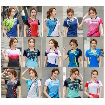 Nuove magliette da tennis sportive magliette da badminton per ragazze da donna magliette da ping pong femminili magliette da ping pong per ragazze camicia sportiva da palestra