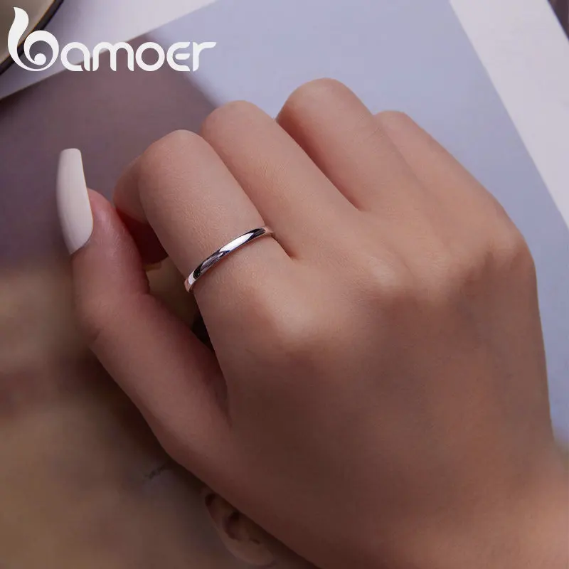 Silver Rings Silver Ring Wedding Rings 925 Sterling Silver Wedding Ring Classic Round Finger Ring Women Wedding Engagement Jewelry Gift