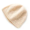 100% Wool Knitted Hat for Women Winter Autumn Fashion Elastic Ear Protect Soft Warm Cashmere Beanies Solid  Ski Cap Skullies 1