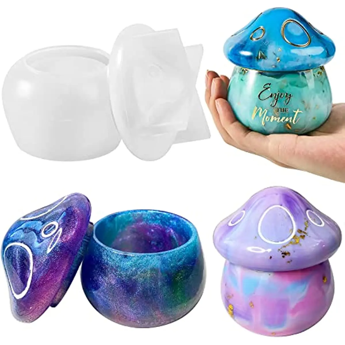 Mushroom Jewelry DIY Storage Box Silicone Resin Mold – Lrisy