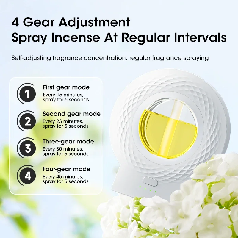 Smart Aromatherapy Machine Air Freshener Purifier Automatic Sprayer Essential Oil Perfume Diffuser Living Room Toilet Deodorizer