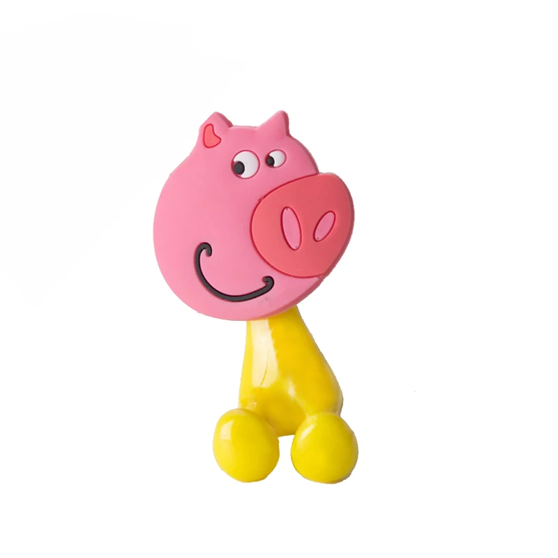 Cute Animal Cartoon Toothbrush Holder Wall Mounted Duty Suction Sucker Holder Hooks Set Organizer Tool Bathroom Accessories 1pcs