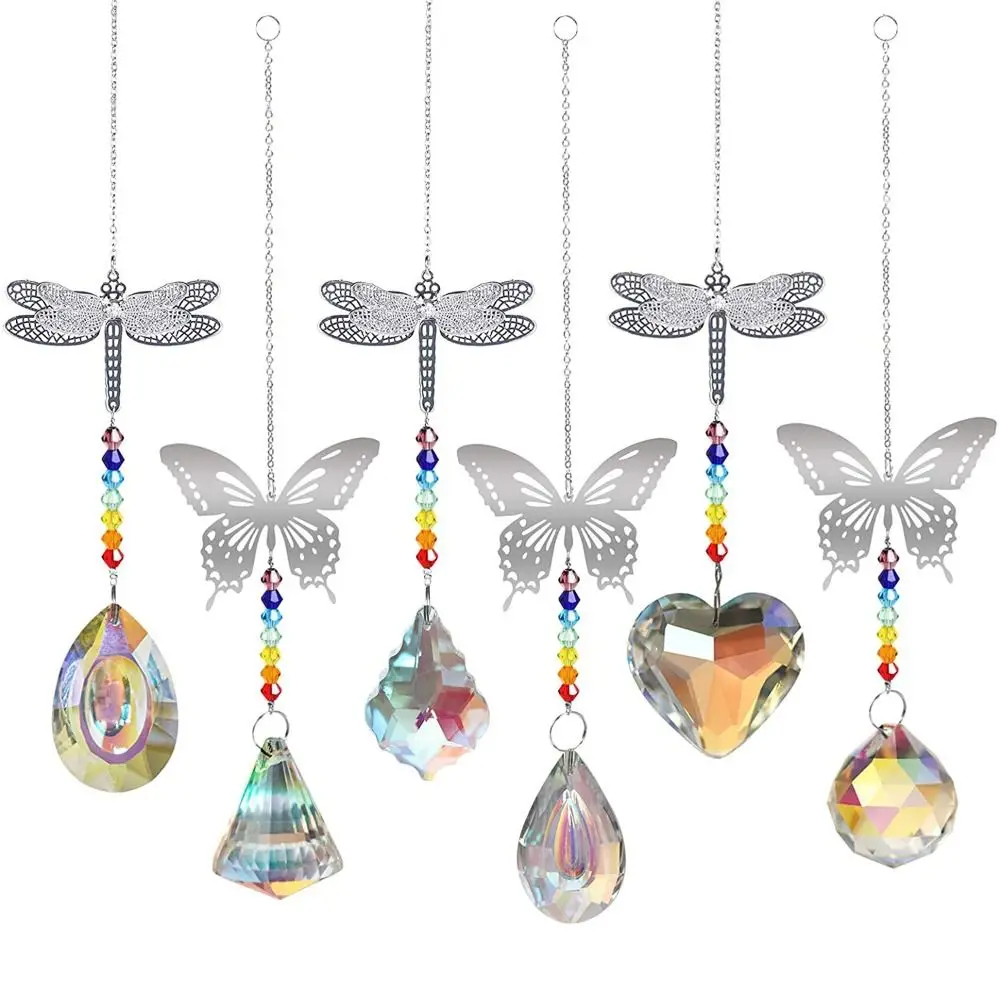 

Dragonfly Crystal Prism Gift Butterfly Hanging Pendant Jewelry Pendant Rainbow Maker Yard Garden Decor