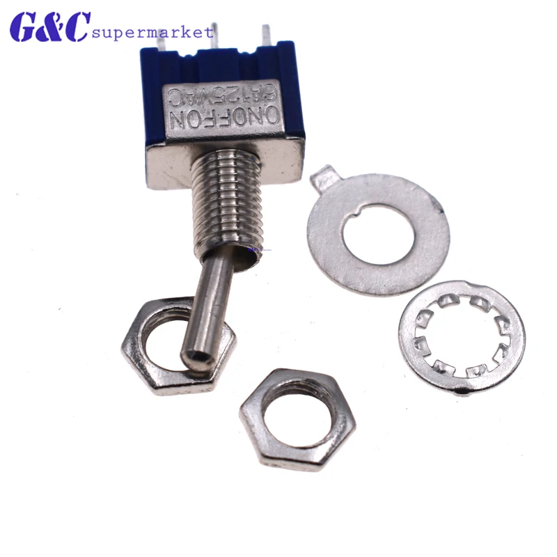 

1Pcs DIY Toggle Switch ON-OFF-ON / ON-OFF 3Pin 3 Position Latching MTS-103 MTS-102 AC 125V/6A 250V/3A Power Button Switch Car