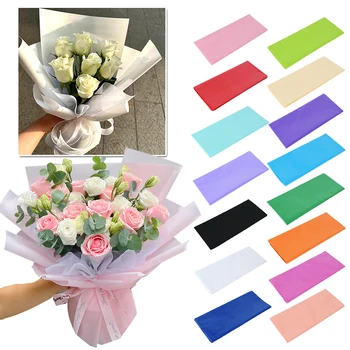 10Sheets 50x65cm Tissue Paper Colorful Floral Bouquet Wrapping Paper DIY Craft Paper For Wedding Scrapbook Party Decor Supplies
