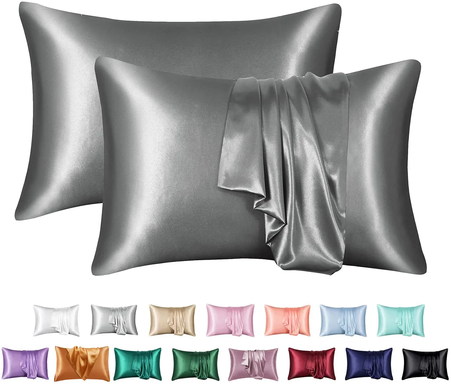 

Pure Emulation Silk Satin Pillowcase Comfortable Pillow Cover Pillowcase For Bed Throw Single Pillow Covers Home Decor wholesale