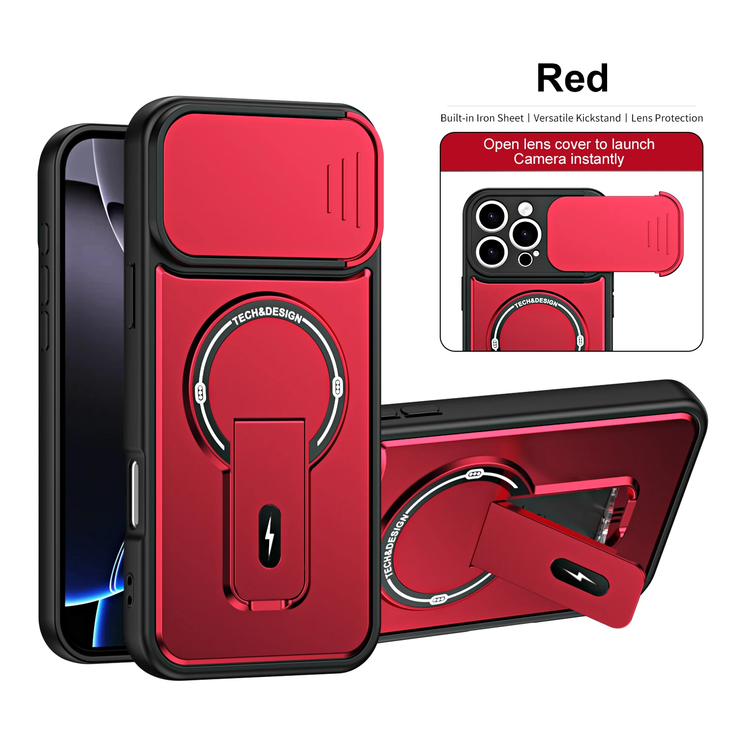 Magnetic Bracket Holder with Shockproof Lens Protection Cover
