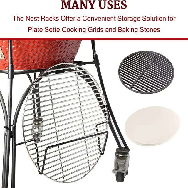 Rostély Rack A Kamdo Joe Klasszikus Grills Por Bevonatú Acél Tökéletes Kiegészítő - Image 4