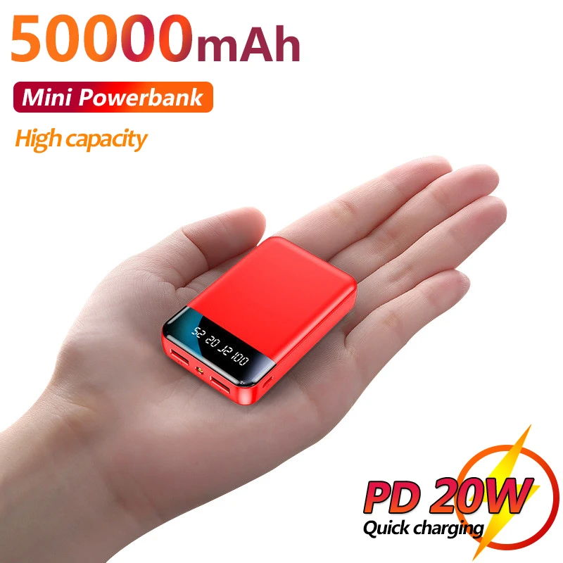 samsung battery pack 50000mAh pocket power bank is suitable for office, travel, camping with LED light fast charge portable external battery mobile power bank