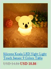 dinosaur night light Koala LED Night Light Touch Sensor Remote Control 9 Colors Dimmable Timer Rechargeable Silicone Animal Lamp for Kids Baby Gift holiday nights of lights