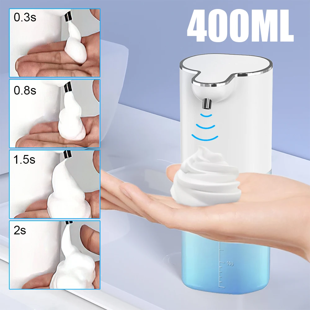 Automatic Soap Dispenser Touchless Sensor Foam Type-C Charging High Capacity Smart Liquid Soap Dispenser with Adjustable Switch soap dispenser