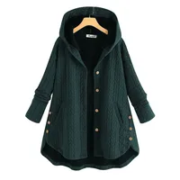 2025 nouvelles femmes coton manteaux dames Patchwork bouton vestes femme tricoté en peluche manteau à capuche haut vêtements d'extérieur sur mesure T-Shirts 5