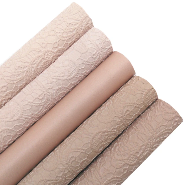Lace Embossed Faux Leather Fabric Rolls, Faux Leather Sheet Embossed