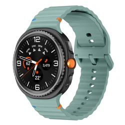 Silicone Smartwatch Band - Premium Rubber Bracelet for Galaxy Watch 8 Classic (Pine needle green)