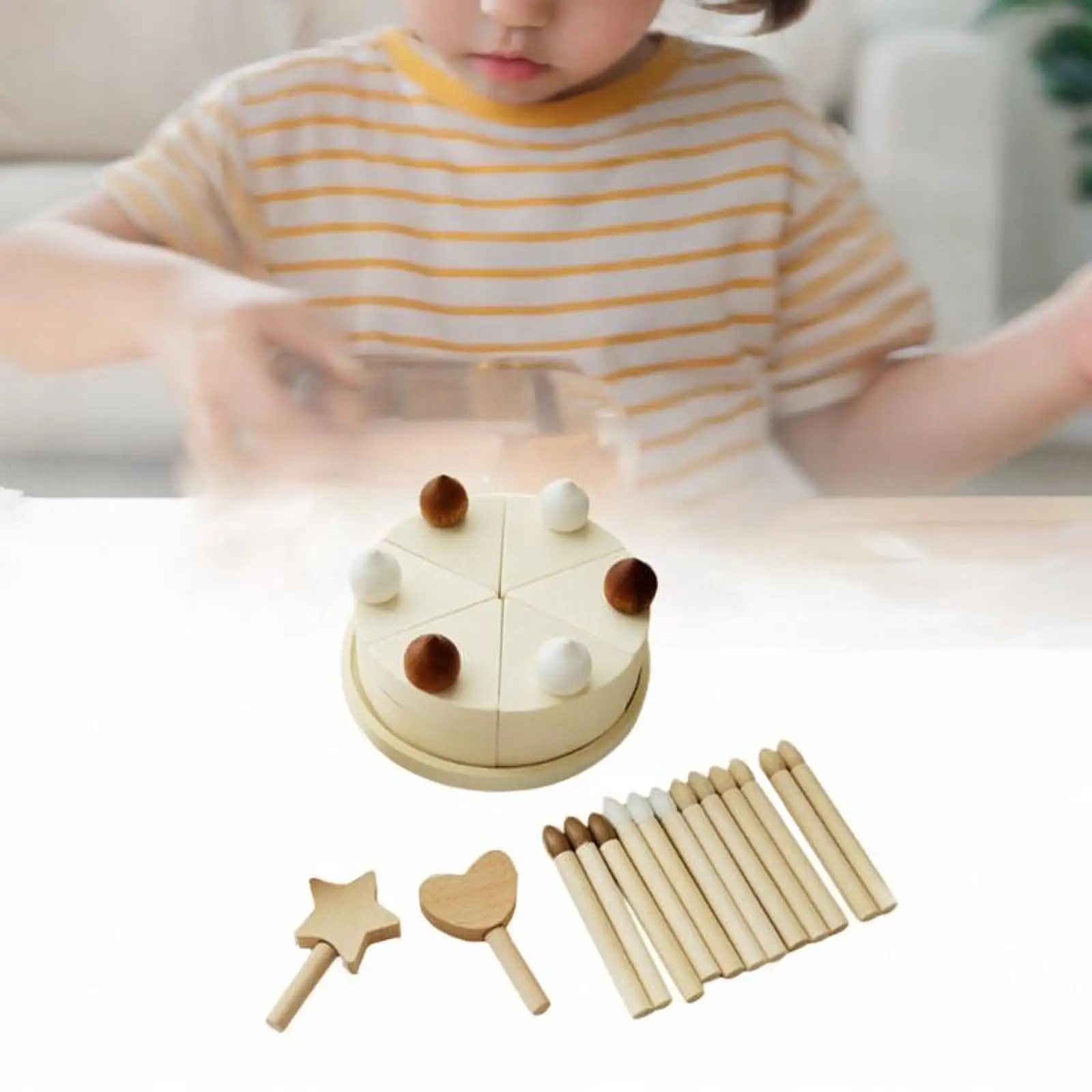 Birthday Cake Toy Pretend Play Montessori Toys Kitchen Toys Educational Toy for Kids 1 2 3 Year Old Boys Boys Children Gifts