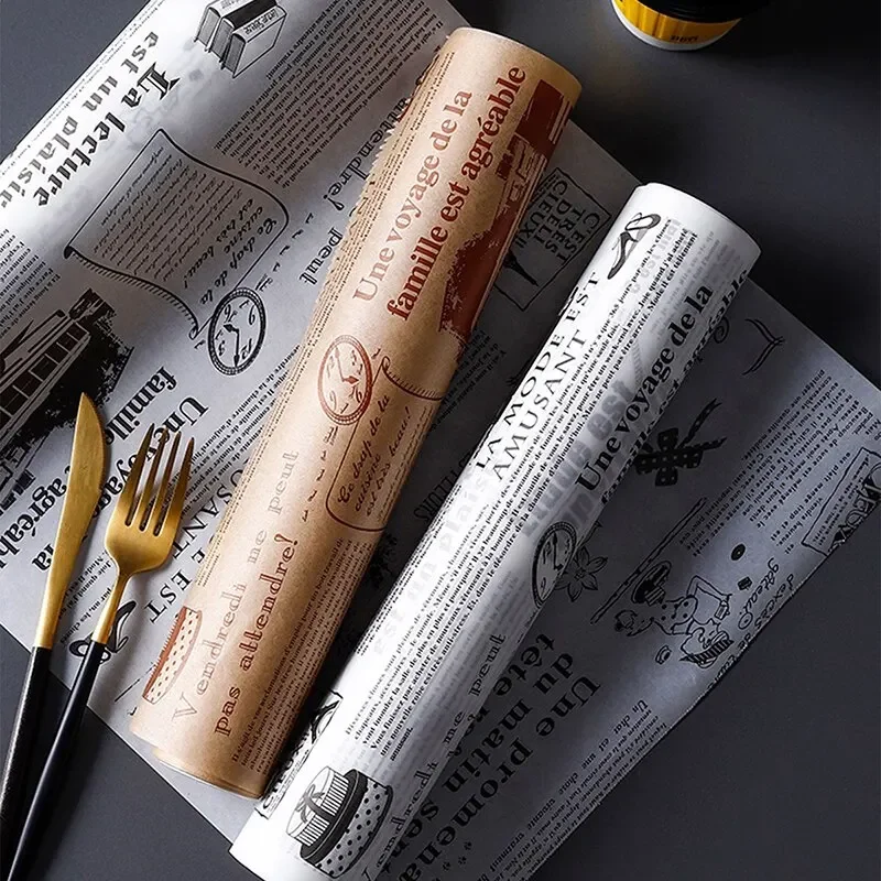 Oil-absorbing Paper Roll for Baking Or Meal Mat With Slide Cutter Easy to Cut &Nonstick 8M Cooking Paper for Bread Kitchen Tool
