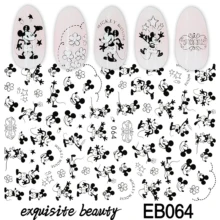 

Disney 3D Anime Sticker Nail Slider Black Mickey Disney Princess Bear Nail Art Decal Nail Art Sticker DIY Nail Art Jewelry