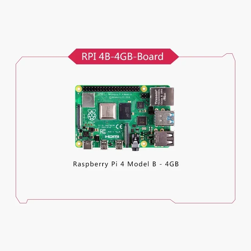 

Original Raspberry Pi 4 Model B 4B RAM 4GB Core 1.5Ghz 4K Micro HDMI-compatible Pi4B 3 faster than Pi 3B+ Original Raspberry