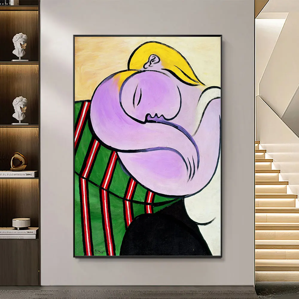 

Picasso Art Reproduction Posters Prints Woman with Yellow Hair Wall Art Gallery Canvas Famous Painting Pictures For Room Decor