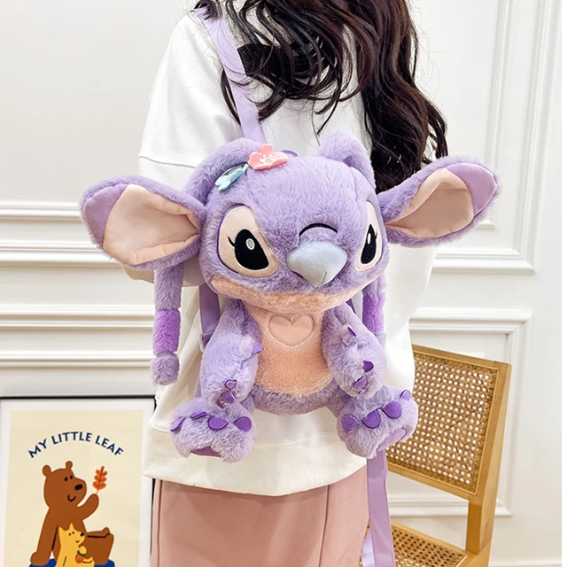 20cm Stitch Cartoon Cute Plush Backpack Kawaii Stitch Toy Children's School  Bag 