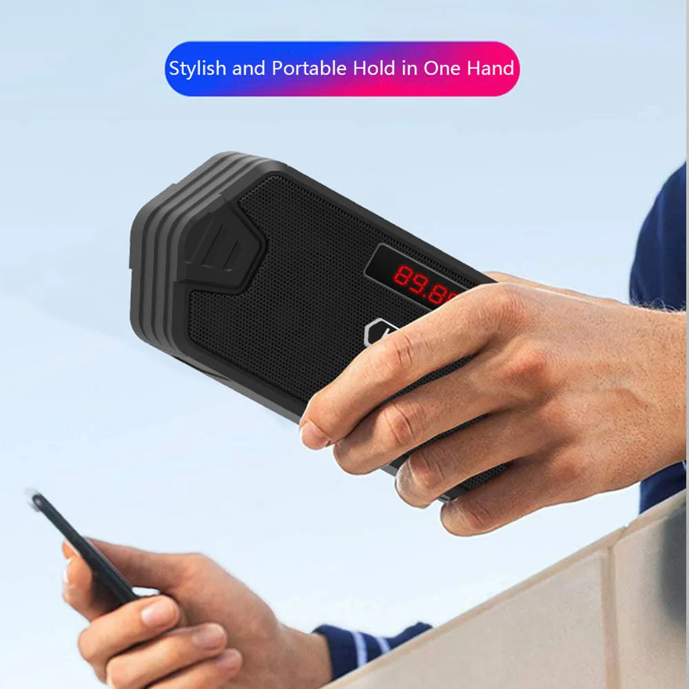 Portable Wireless Bluetooth Speaker with FM Radio and USB Connectivity