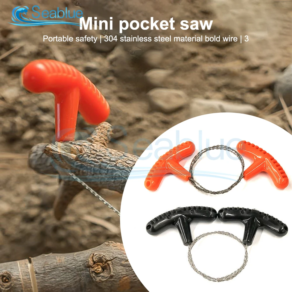 Outdoor Manual Hand Steel Wire Saw Survival Tools Hand Chain Saw Cutter Portable Travel Camping Emergency Gear Steel Wire Kits 4