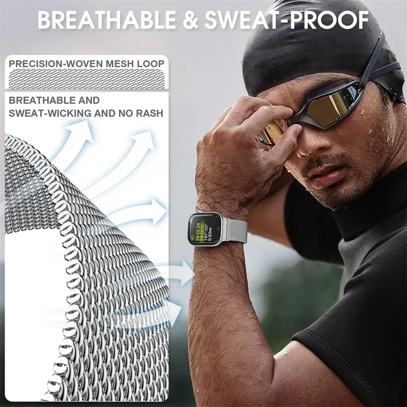 รูปสินค้า สายนาฬิกาโลหะ Milanese Loop สำหรับ Apple Watch ทุกรุ่น