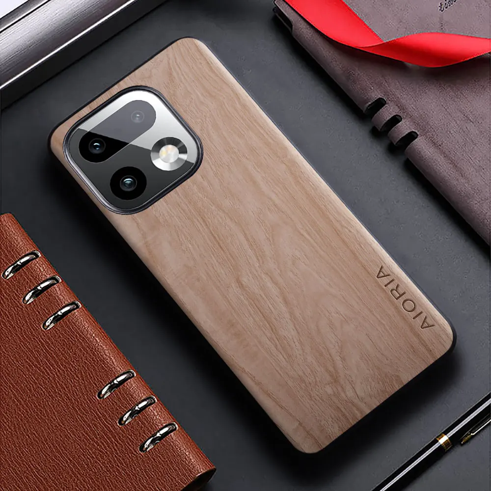 Bamboo Wood Pattern PU Leather Back Cover Case