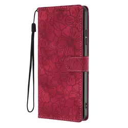 Cherry Blossom Leather Flip Phone Case - Edge Series for G stylus 5G 2025 (C)