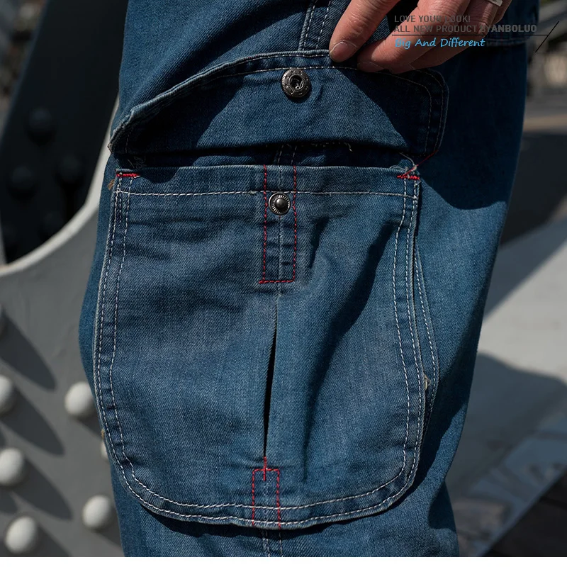 Comprimento do joelho longo Homem de Carga Denim Shorts com Bolsos Meia  Calça Jeans Curta para Homens Bermuda Afligido Xl Spanx Botões Fino Corte -  AliExpress