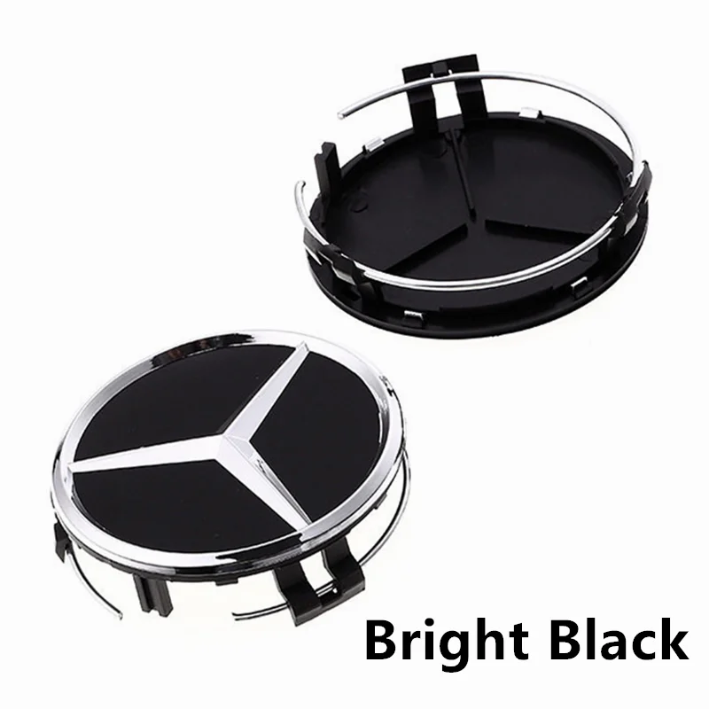 Car Wheel Center Caps 75mm 4pcs For Mercedes Benz AMG A B C S Class E GLA CLA GLB GLE GLK GLS Accessories wheel center caps