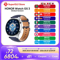 HONOR Watch GS 3 Global Version 3D-Curved Glass SmartWatch GS3 1.43