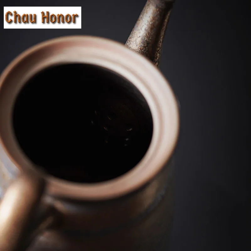 660ml Japanese Style Heat-resistant Large Capacity Ceramic Tea Pots Handmade Hand Grasp Pot Cold Water Kettle Kung Fu Teaset