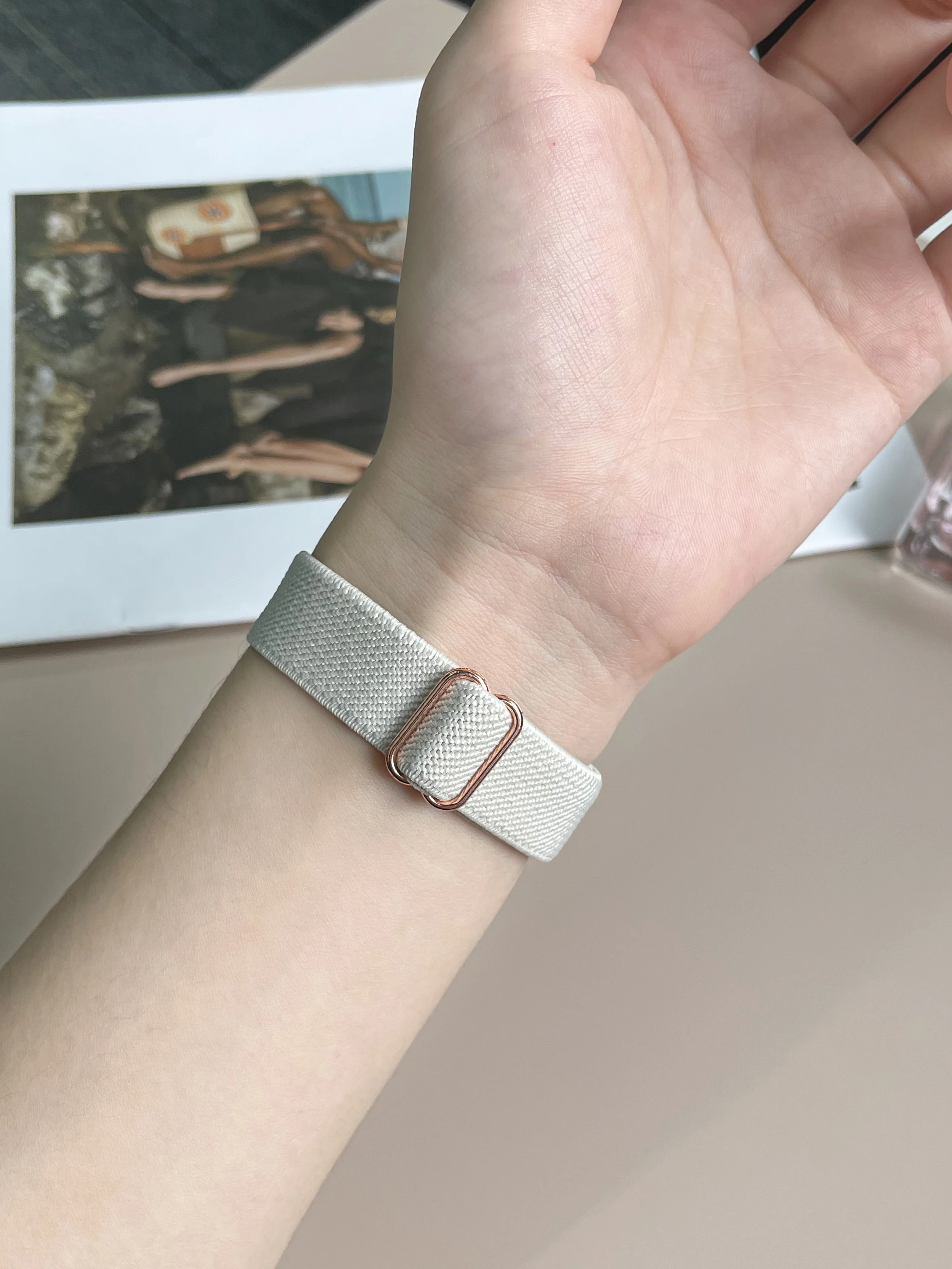 Slim Gril Solo Loop Nylon Strap for Apple Watch Elastic Band