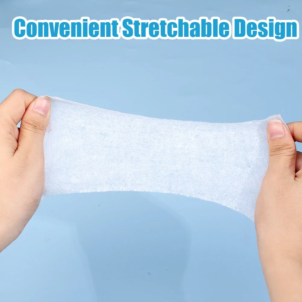 Soft Stretchable Wet Compress Cotton Pad Disposable Makeup Removal Hydration Paper Wet Non-woven Pads Dry Face Cleaning Tissues 4