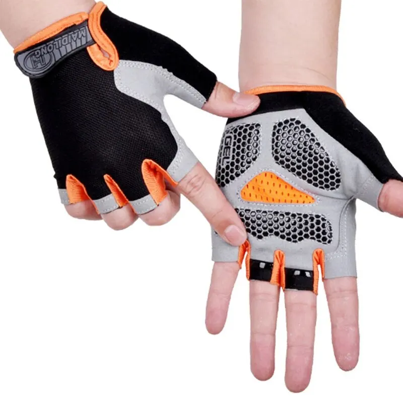 Cycling Gloves Antislip Antisweat Men Women Half Finger Breathable Antishock Sports Bike Bicycle