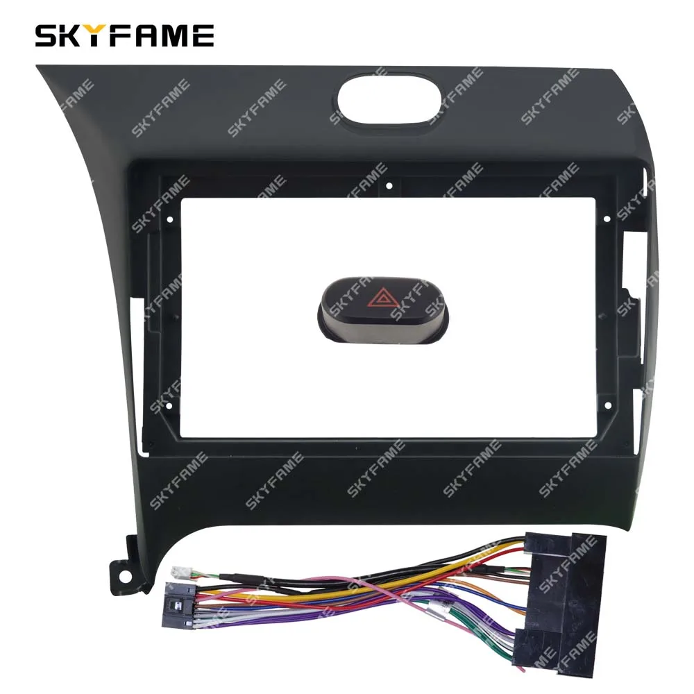 skyfame adaptador de quadro do carro fascia para kia cerato forte android rádio áudio traço montagem kit painel