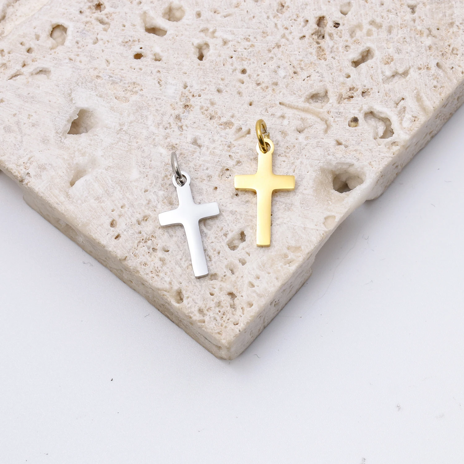 5 teile/los Edelstahl Kreuz Charms Für Schmuck Machen Kreuze Anhänger Charme Halskette Armband Ohrringe Diy Zubehör – Detail 16