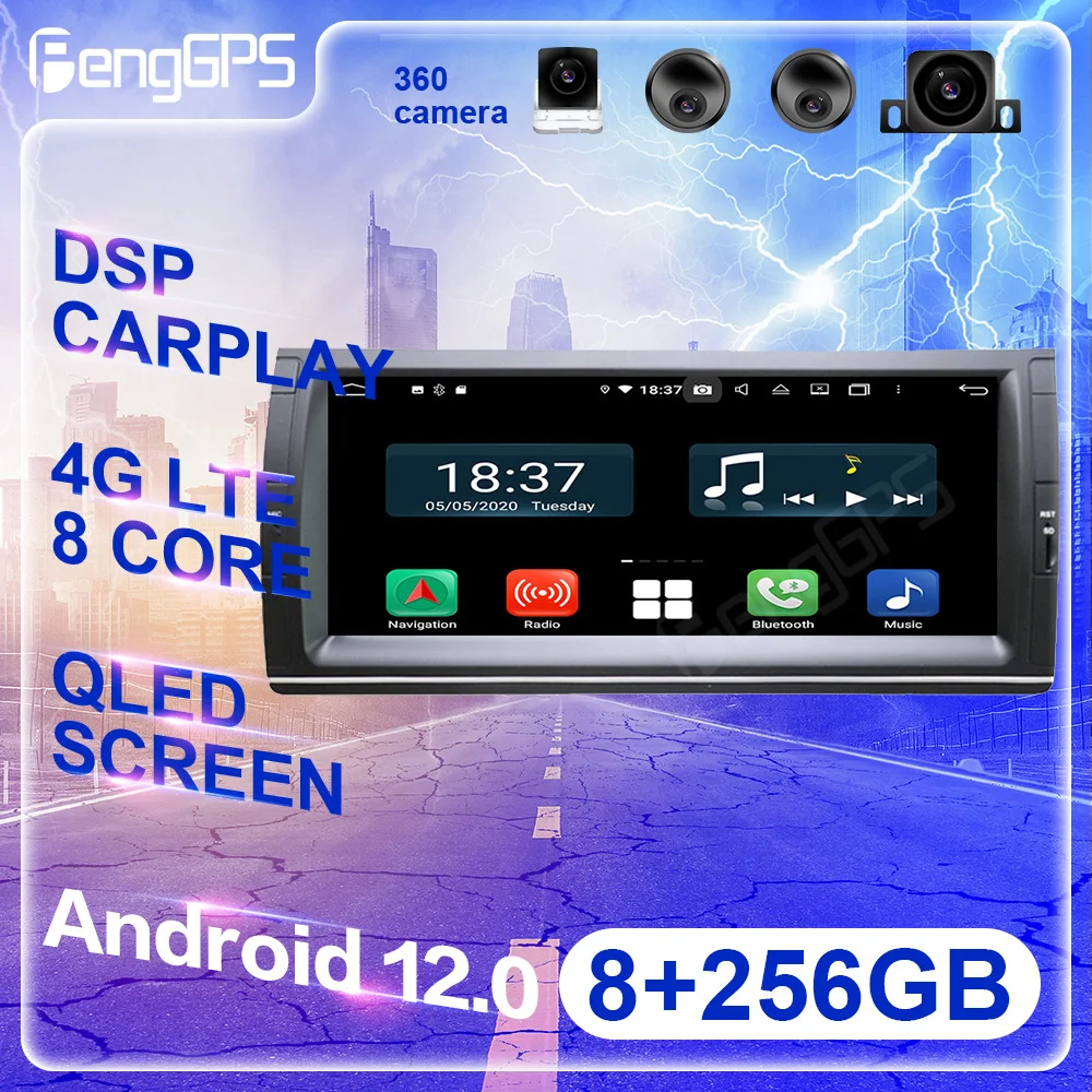 

8+256G Android 12 Radio Receiver For BMW X5 E53 1999 2000 2001 2002 2003 2004 2005 Audio Stereo Vid din DVD Head Unit