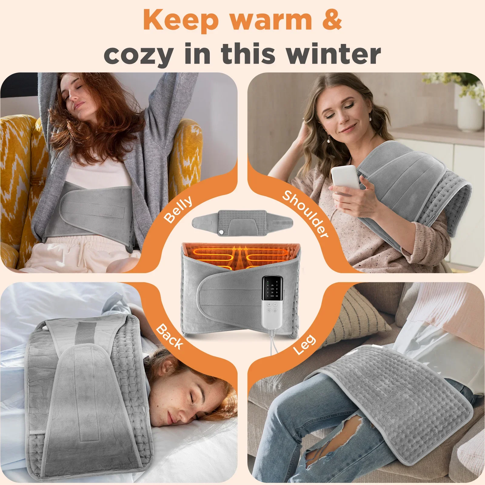 Adjustable Back Support Belt for Abdominal Waist Correction Warm Your Body Home Office Abdomen Warmer Back Waist Brace Unisex