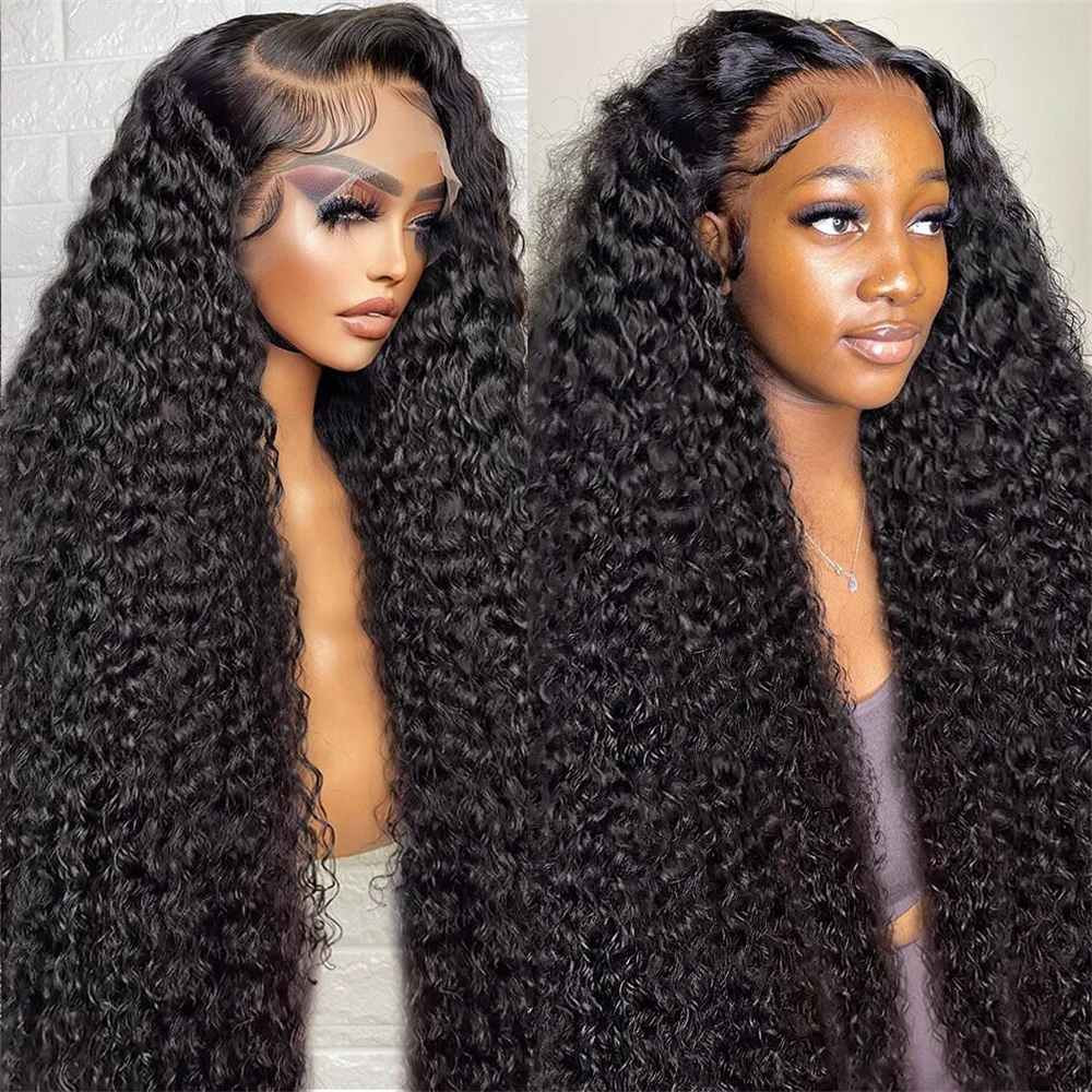 

Deep Curly Remy Hair Wigs For Women 12A Brazilian Deep Wave Lace Closure Wig 13X6 13X4 Transparent Lace Front Human Hair Wigs