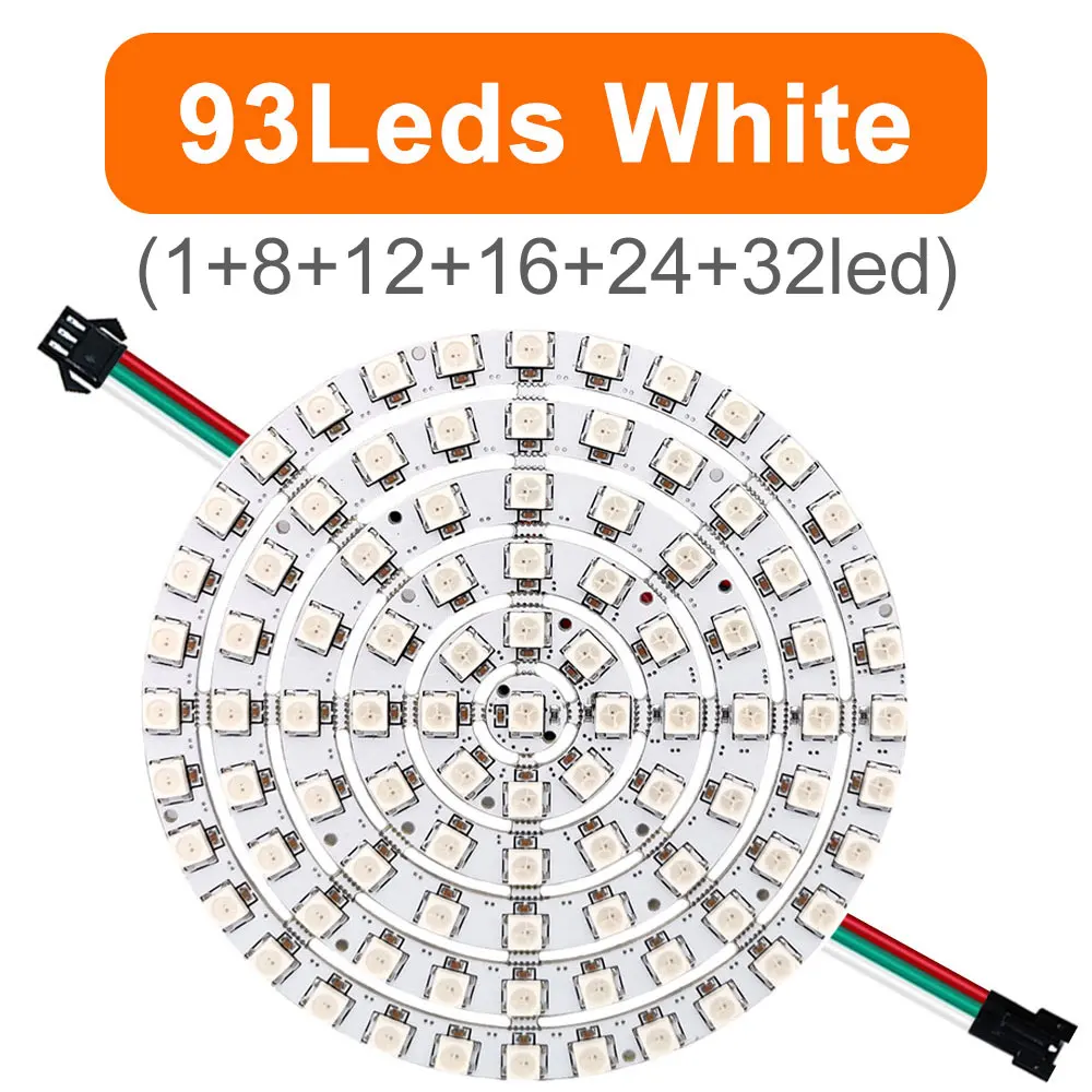 Colorful RGB LED Circle with Individually Addressable Pixels - DIY Round Pixel Ring