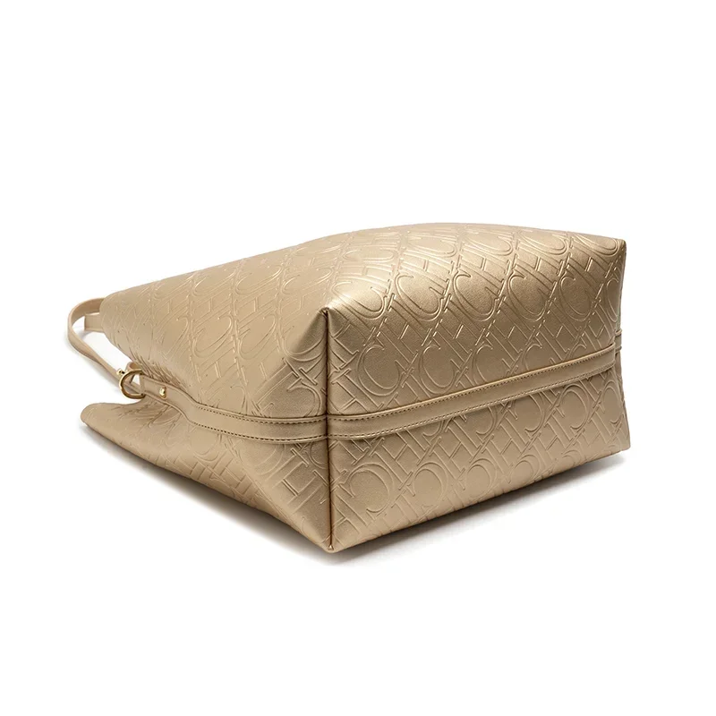 حقيبة دلو نسائية بلون موحد بتصميم عتيق، حقيبة يد ك...