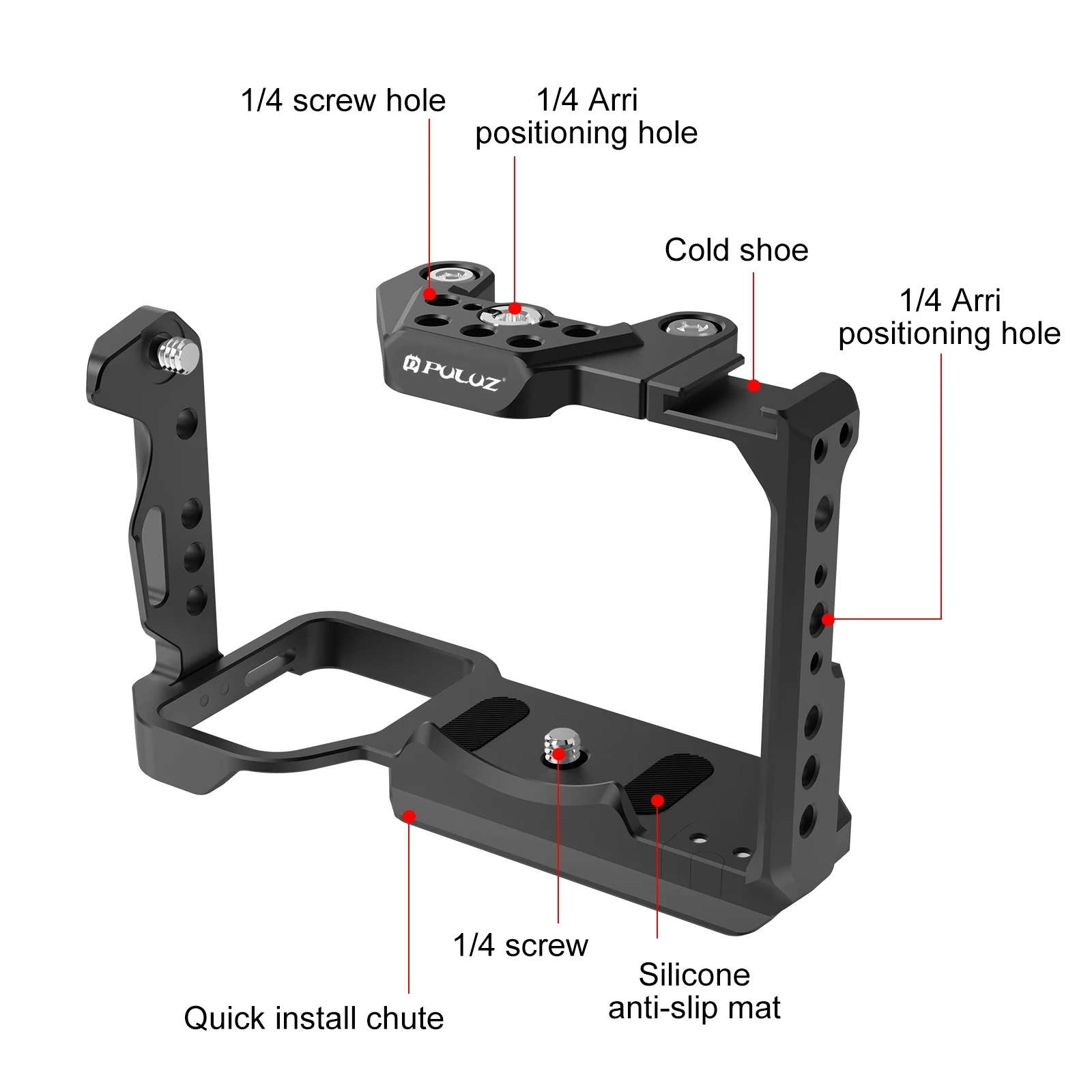 Camera Cage For Sony ILME-FX30 / FX3 Metal Cage Stabilizer Rig with NOTA Slider