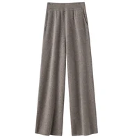 Women's 100% Wool Pants New Autumn and Winter Soft Comfortable High-Waist Knitted Thickening Pants Female Elastic Thin pants - Image 2