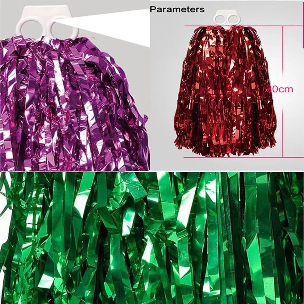 Fancy Double hole handle Cheerleader Pom Poms Dance Party Decorator Club Sport Supplies Cheerleading Cheering Ball